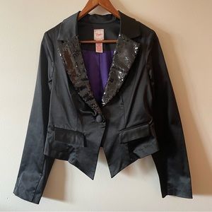 Candie’s Black Sequin Blazer